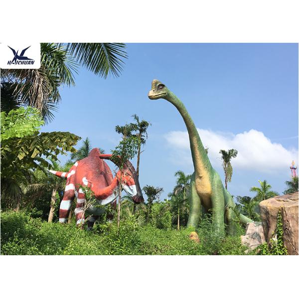 Full Size Artificial Infrared Sensor Dinosaur Models For Outdoor Place