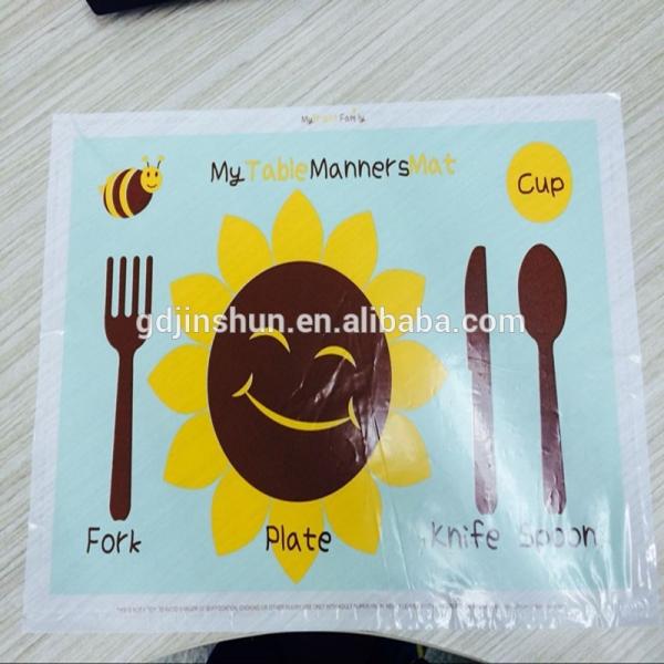 Cartoon Animals Zebra Printed Disposable Plastic Placemat