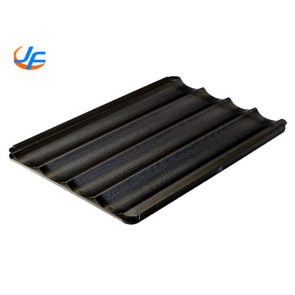 RK Bakeware China Foodservice Chicago Metallic 5 Loaf Glazed Uni Lock NSF Aluminium Baguette Baking Trays
