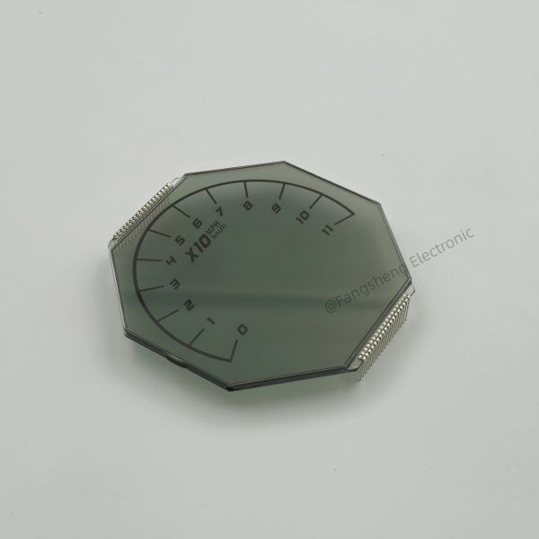 Custom Irregularly Shaped HTN Display Screen For Motorcycles 6 O'CLOCK 7 Segment Lcd Glass Panels