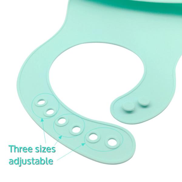 Eco - friendly silicone baby bibs Customized Logo Printed Waterproof Soft Feeding