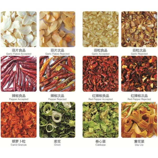 Dehydrated Vegetable CCD Color Sorter  With Tri Chromatic CCD Image Acquisition System