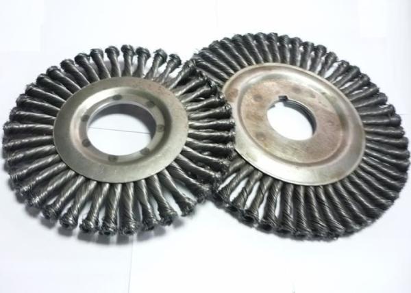 200mm OD Knotted Wire Wheel Brush With 50mm Arbor Hole Applied Cleaning Scale