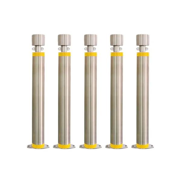 Décoration de la rue Bollards en acier inoxydable fixe avec des boucles d'oreilles en chaîne