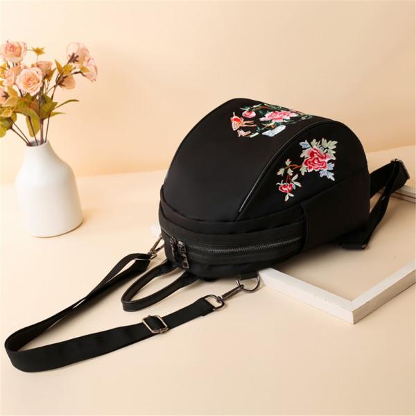 Nylon Embroidery Double Shoulder Bag Female Korean Version of The New Fashion Oxford Cloth Tourism shoulder bag backpack