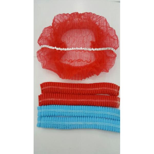 Medical Grade 21'' Round Clip Disposable Surgical Caps / CE Certified Non Woven Cap