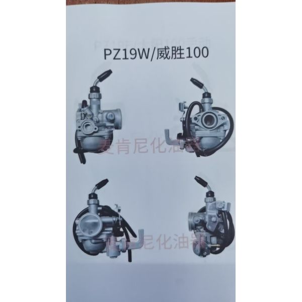 PZ19W Carburetor for Winsheng 100 100cc Motorcycle Engine - Direct Replacement Fuel System Carburetor