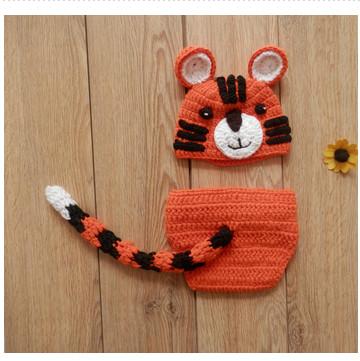 tiger Baby Photography Prop Crochet Hats  Animal Hat Cap animal beanie set costume