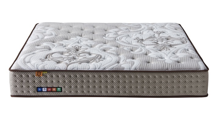 Individually Wrapped Pocket Spring Mattress With Latex Bio Based Blue Support Pad