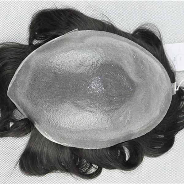 Système de remplacement de cheveux de toupee courte longueur 0,4 mm épaisseur toupees de haute qualité