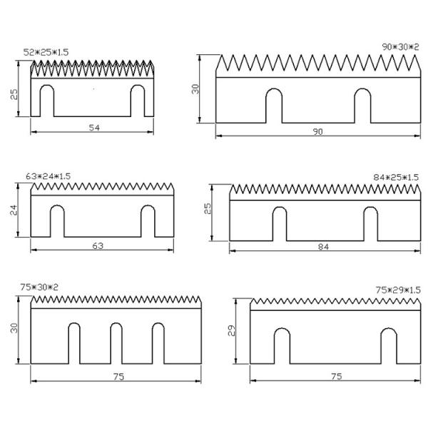 Hss 9CrSi 90*30*1.5 Mm Packing Machine Cutting Blade / Industrial Blade