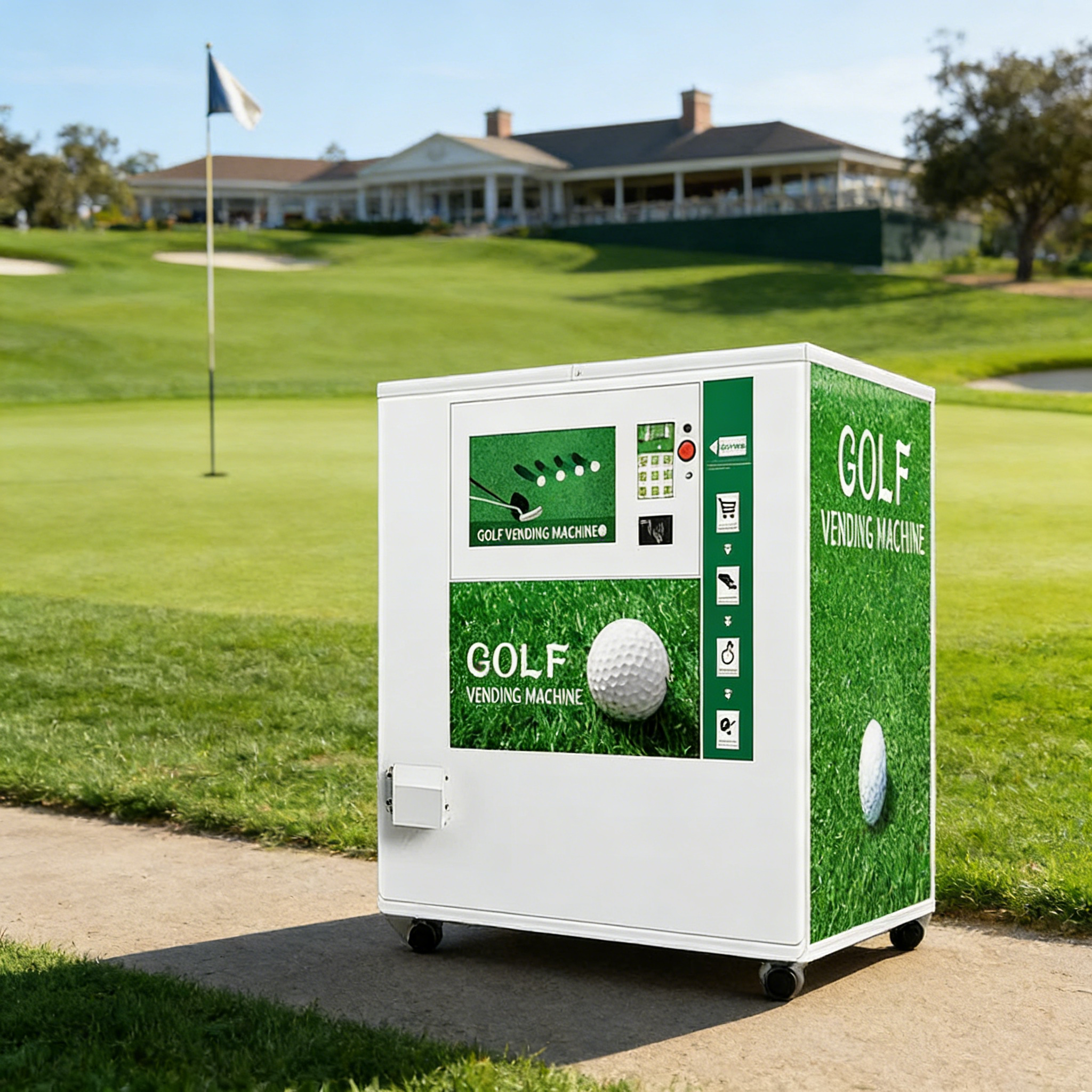 Haloo 22 inch advertising intelligent high-definition screen outdoor golf vending machine with large capacity automatic serve