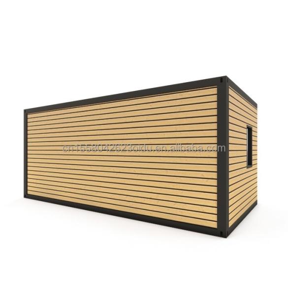 Plancher en bois Villa conteneur Assemblage portable 20 pieds modulaire Paquet plat en acier Mobile maison préfabriquée pour la villa chinoise