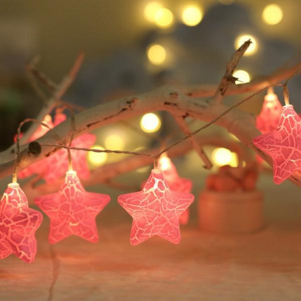 10 LEDs Crack Star Fairy String Lights for Christmas Party Wedding Holiday Decoration