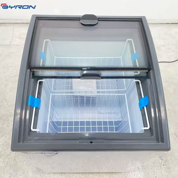 105 Liter Display Deep Freezer Direct Cooling Glass Top Display Freezer