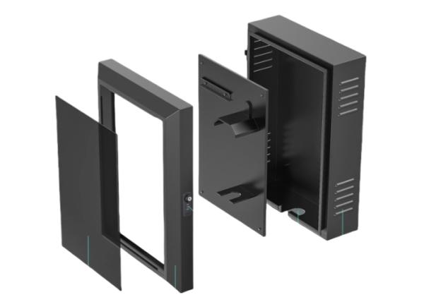 Carcasa metálica impermeable para punto de carga de vehículos eléctricos montado en la pared, panel de control eléctrico