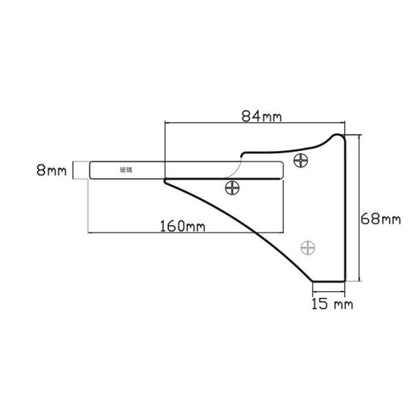 Стеклянное СИД полки под держателем стены освещения прокладки шкафа с индукцией стреловидности руки