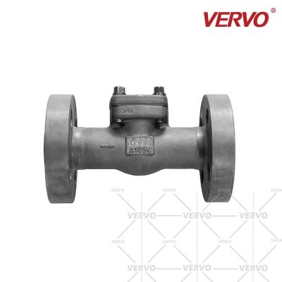 A polegada de alta pressão Dn25 900lb Rf da aleta 1 da válvula de verificação do óleo da válvula de verificação flangeou válvula de verificação de aço forjada vertical do balanço