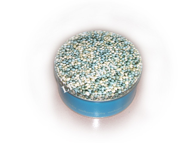 Customized Round Lipbalm Containers D48x18 mm Blue Purple Color On Lid