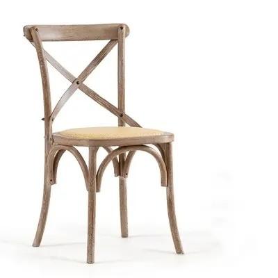 Classic Rustic Vintage Bentwood Cafe Chairs Stackable Wooden Crossback Chair