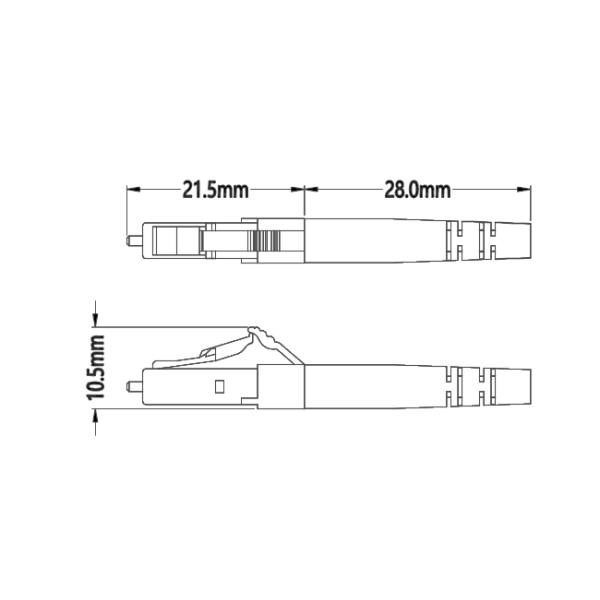 Гибкого провода мультимодный 50/125 3.0mm LSZH оптического волокна LC-LC Aqua двухшпиндельного