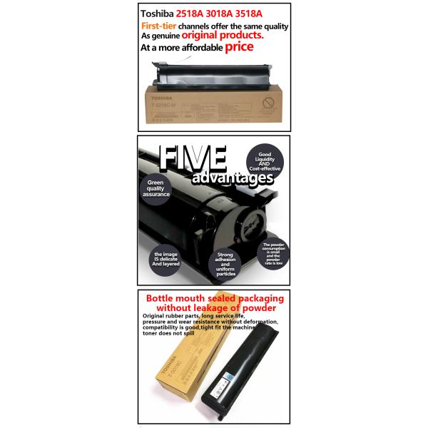 Original Japanese Toshiba High-Quality T-FC505 Toner for 2000AC, 2500AC, 2505AC, 3505, 3005 Cartridge, Printer Toner Powder