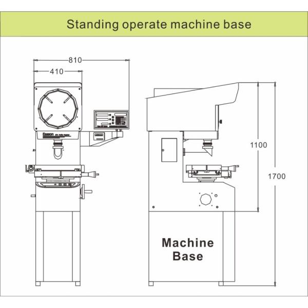Measuring Horizontal Vertical Digital Optical Comparator Machine
