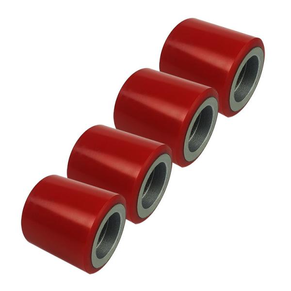 Rodas vermelhas do caminhão de pálete de 80mm, pálete Jack Roller Wheels da carga 800kg