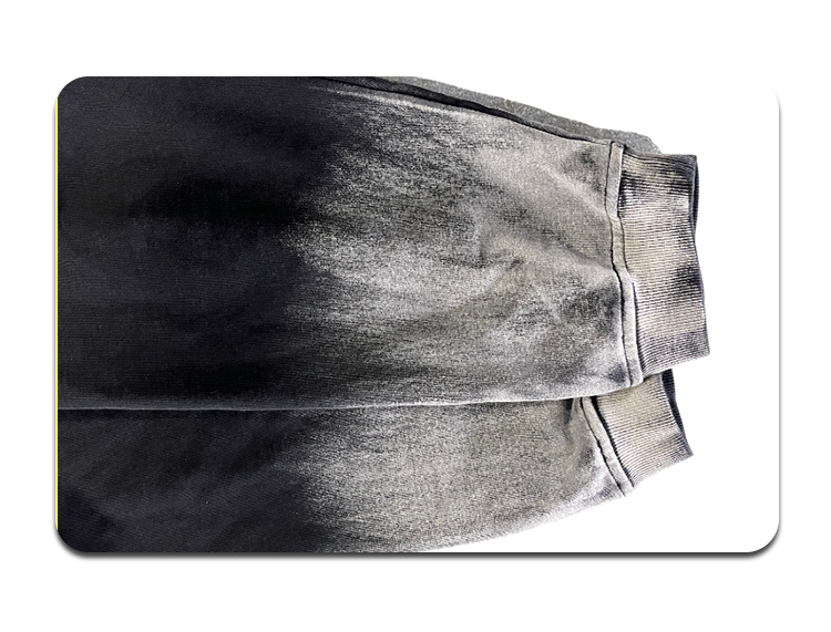 A528 Vintage Gradient Washed Hoodie Men Oversized Spray Fade Pullover Streetwear Hooded Sweatshirt