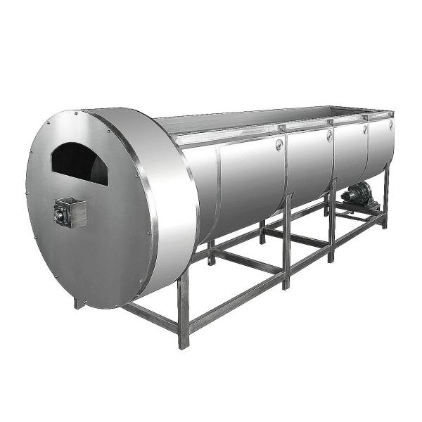 Equipamento Precooking espiral da trasformação de frutos de Blaching do aço de 1.5T/H Stianless completamente automático