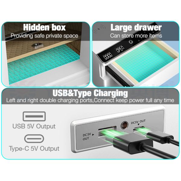 Mountable Smart Security Safe Box Constructed from High-Strength Steel for Home Security