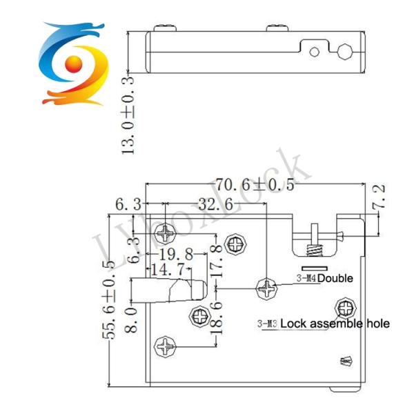 Ржавчина 70.6X55.6X13.4mm умного замка шкафа небольшого электромагнитного анти-