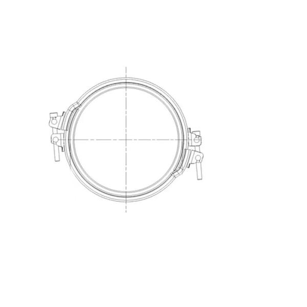 T Bolt 150mm Galvanized Steel Hose Clamp Two Parts Ring With Seal