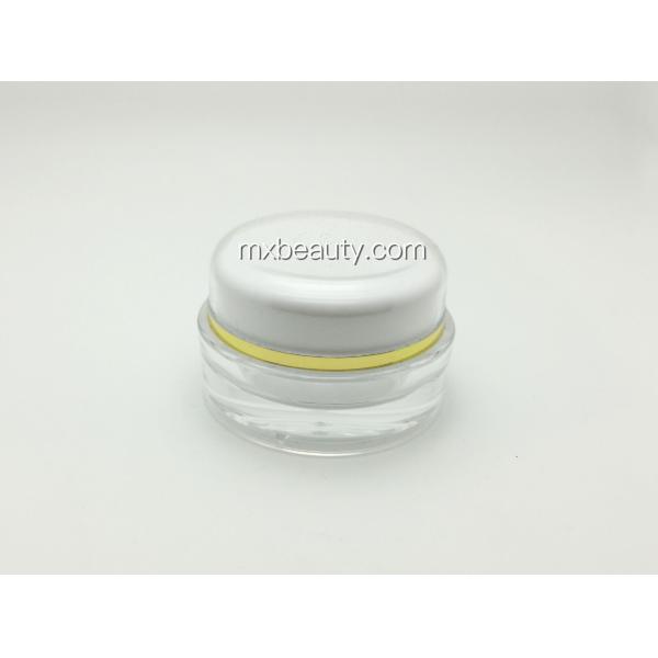 high quality classic pmma acrylic cream jar 50g 30g 15g UV coating hot stamping gold ring plastic cosmetic cream jar