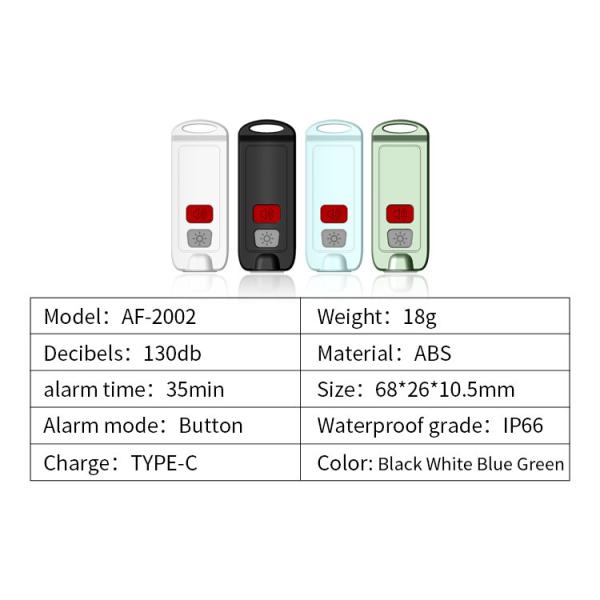 Сигнал тревоги Defensa рапса личные женщины сигнала тревоги паникуют оружия Alarma 130db аварийные привел цепь самозащитой электрофонаря ключевую