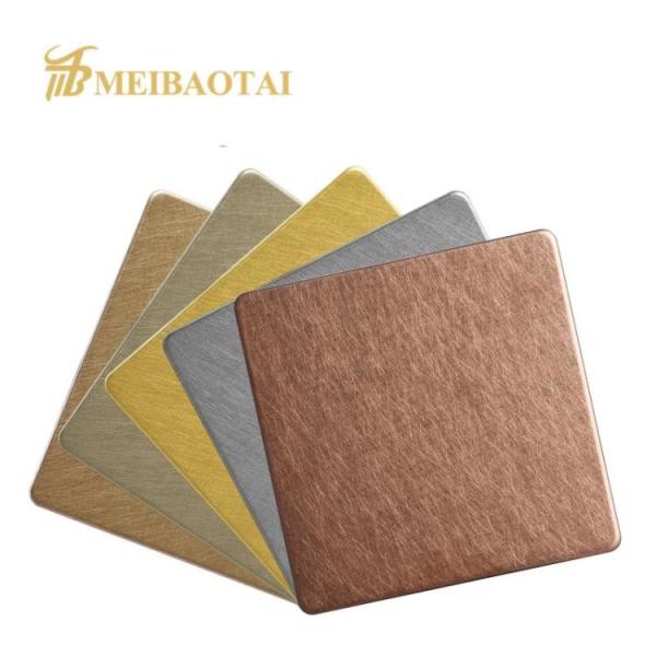 Chapa metálica de aço inoxidável decorativa 3mm técnica de Viberation de 304 categorias