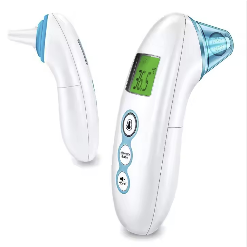 FDA Approved 3VDC IR Baby Forehead Thermometer With Three Color Backlight LCD Display