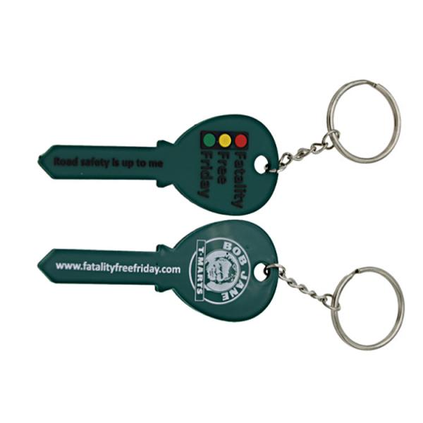 Custom Advertising Promotional Logo Injected Imprinted PVC Rubber Keychain