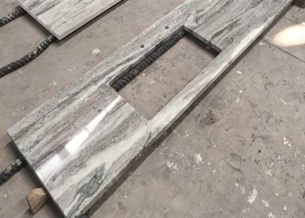 Multi Color Green Marble Stone Countertops , Marble Kitchen Countertops CE Certification
