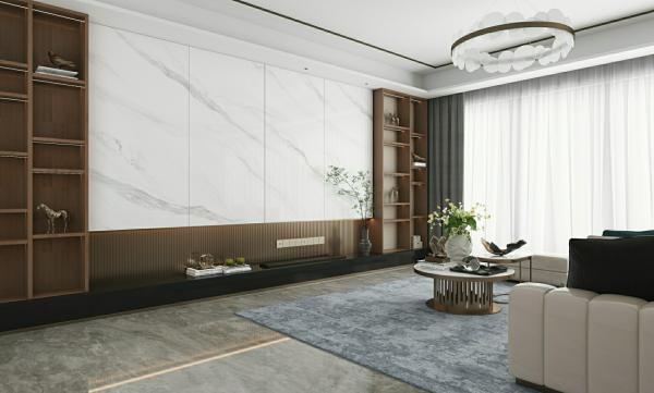 White Polished Glazed Porcelain Tile 900x1800mm Anti-Slip