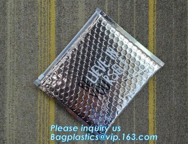 ew Product k Reusable Pe Bubble Packing  Zipper Pink Bag, reclosable, slider zipper seal,  metallic bubble b