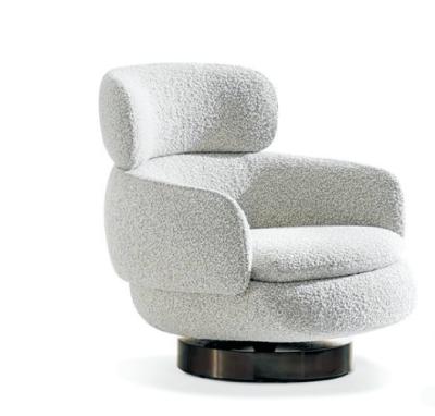 Premium Fabric Lounge Chair Steel Structure Comfortable Seating Elegant Indoor Furniture for Home and Hotel
