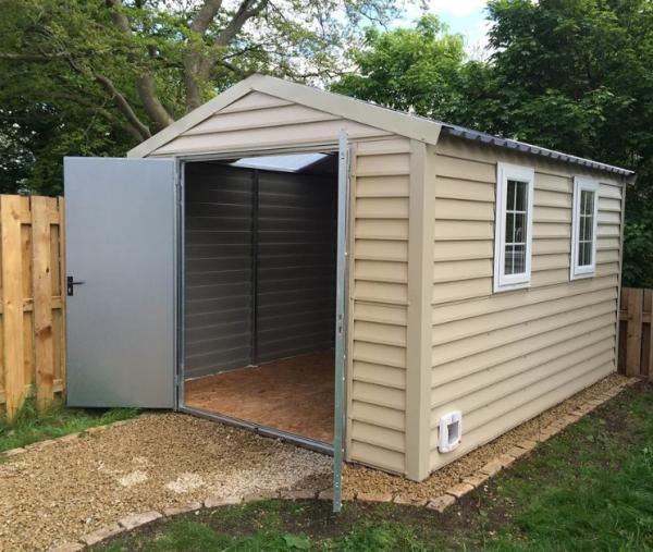 Outdoor Tool House Home Courtyard Galvanized Square Tube Garden Metal Storage Shed