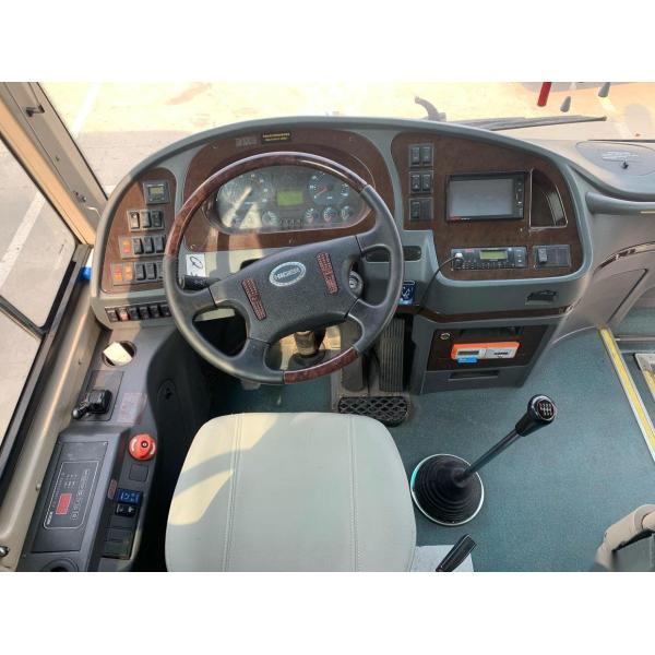 LHD Rear Engine Higer Brand Model KLQ6115 Passenger Bus Steel Chassis Used Coach Bus 53 Seats