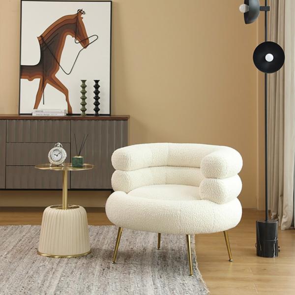 Modern Revolving Leisure Chair with Stainless Steel Legs