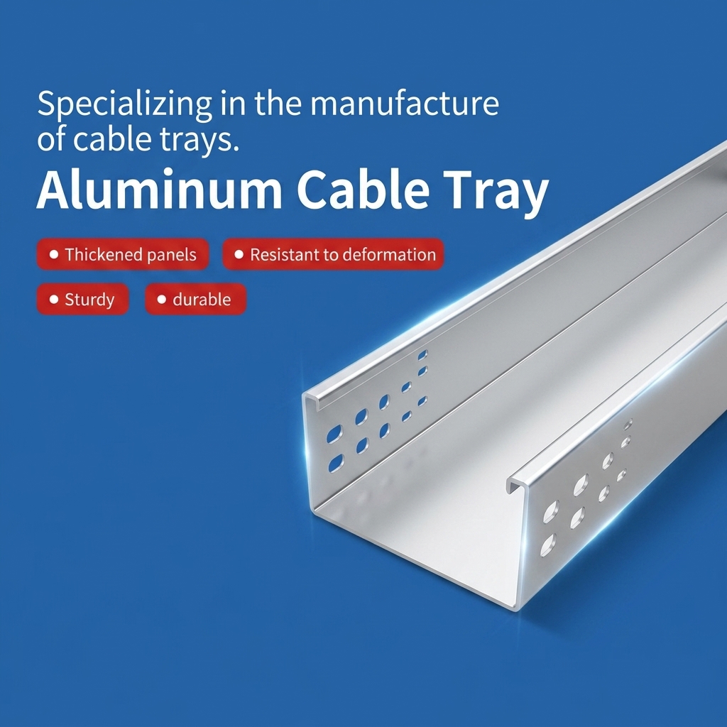 Perforated Punching Inch 12 Aluminum Cable Tray Customizable