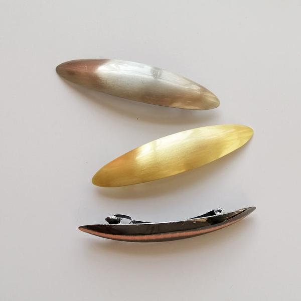 Pony Tail Gold Metal Geometric Hair Clips Spring Pins Korea Women  10.5x1.5cm