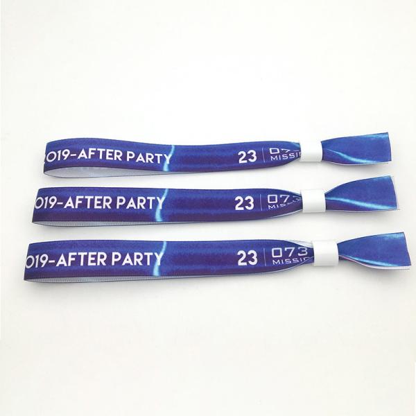 Custom Size One Time Brands Logo Text Printing Fabric Event Festival Party Wristbands