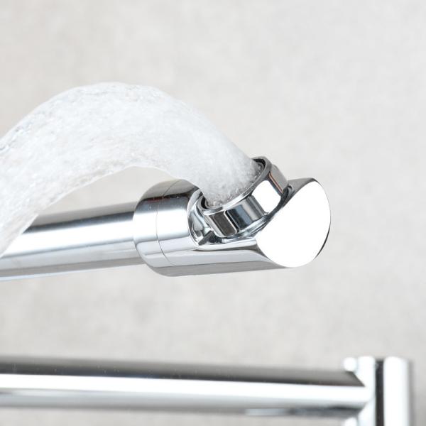 Kitchen Sink Faucet Blackened Chrome-plated Folding Taps and Faucet Shower for Bathroom