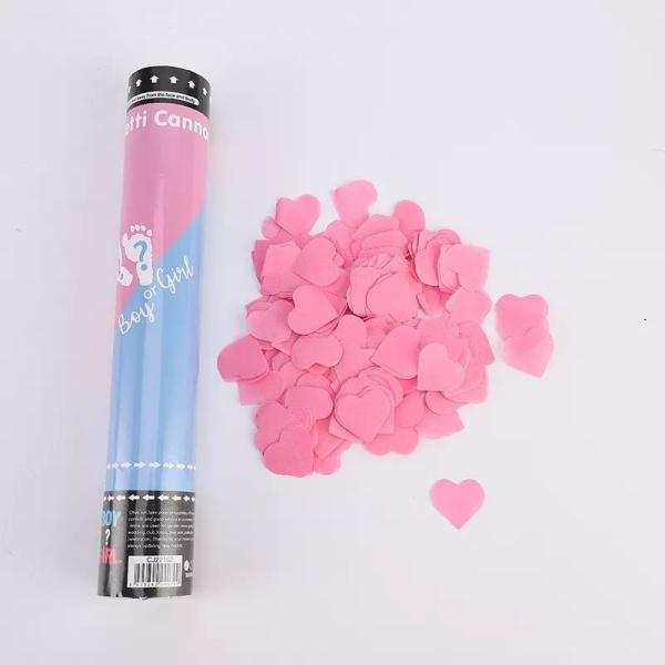 30cm Pink confetti cannons for sale, gender reveal confetti cannon